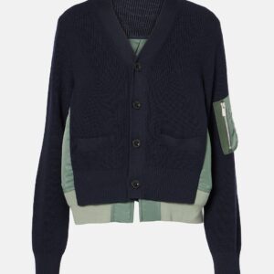 Cotton-blend cardigan - Image 1