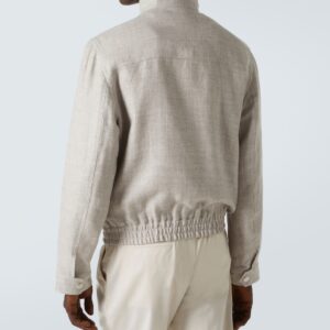 Linen, wool and silk bomber jacket - Image 4