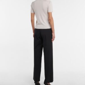 Logo silk-blend knit top - Image 3